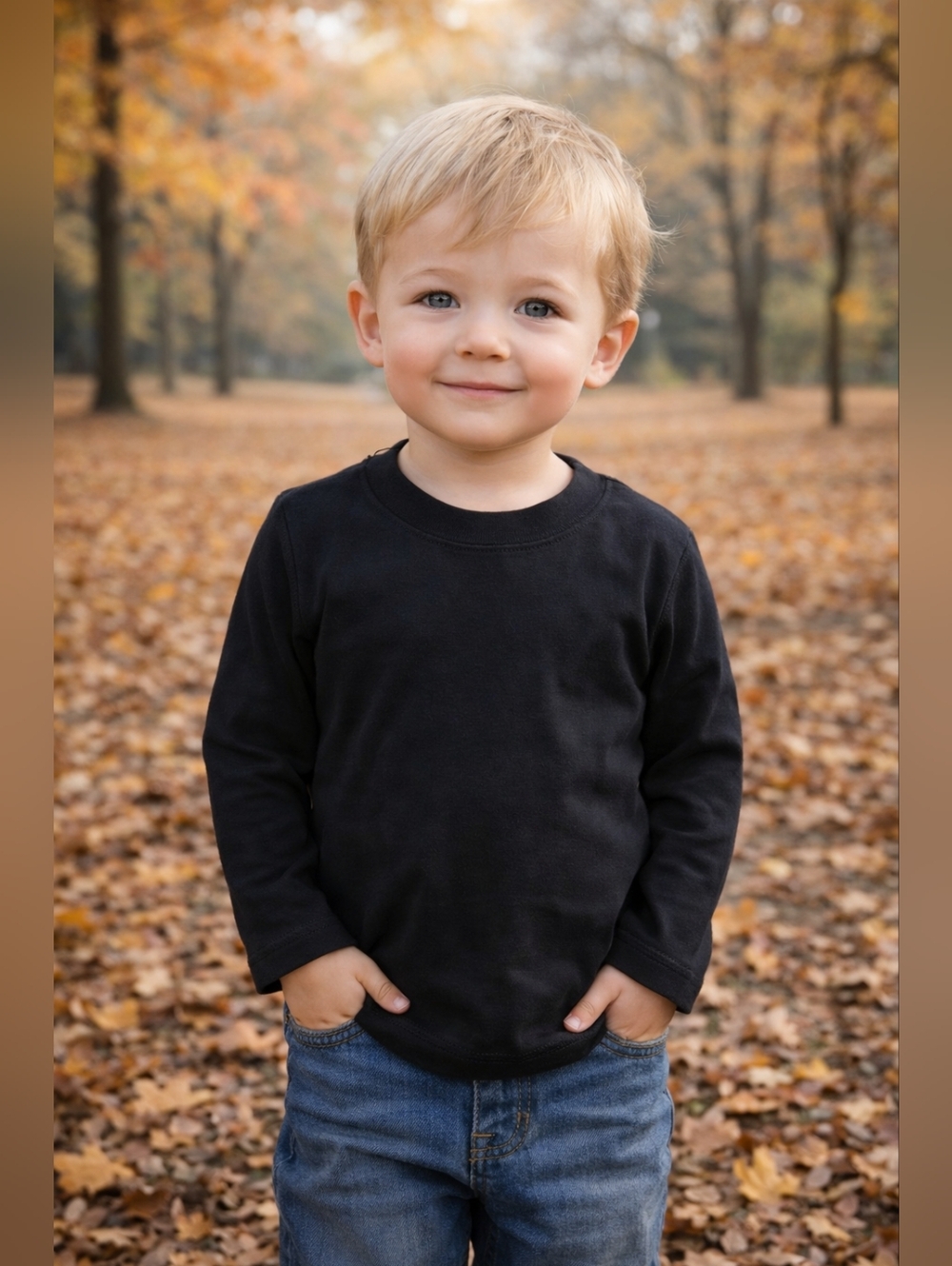 Earth Elements Black Long Sleeve Tee Toddler Size 2T Soft Cotton Basic Top NWOT